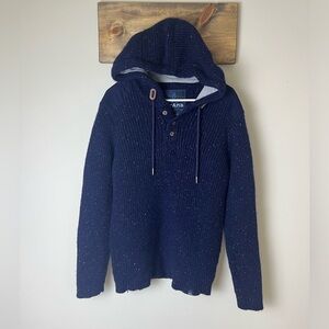 Prana hooded henley sweater - nautical - size large-